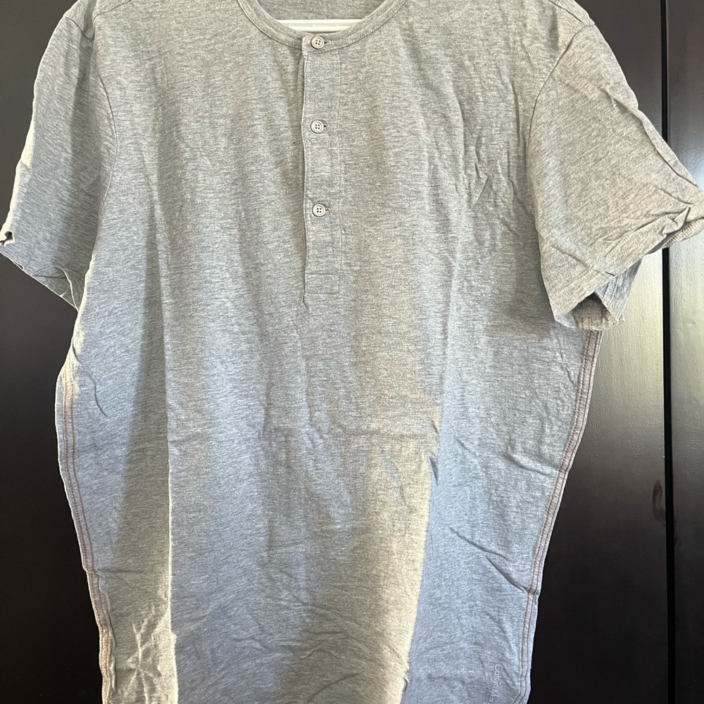 Calvin Klein Jeans Light Gray Henley Shirt